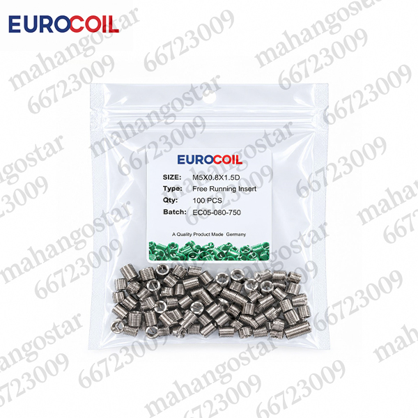 فنر هلی کویل EUROCOIL سایز M5×0.8×1.5D