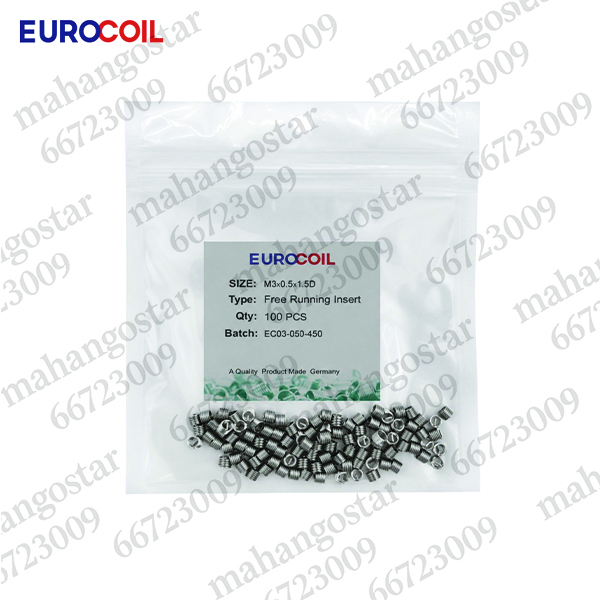 فنر هلی کویل EUROCOIL سایز M3×0.5×1.5D