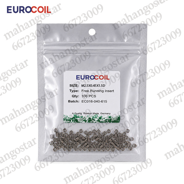 فنر هلی کویل EUROCOIL سایز M2.5×0.45×1.5D