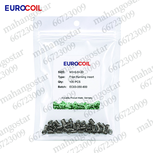 فنر هلی کویل EUROCOIL سایز M3×0.5×2D