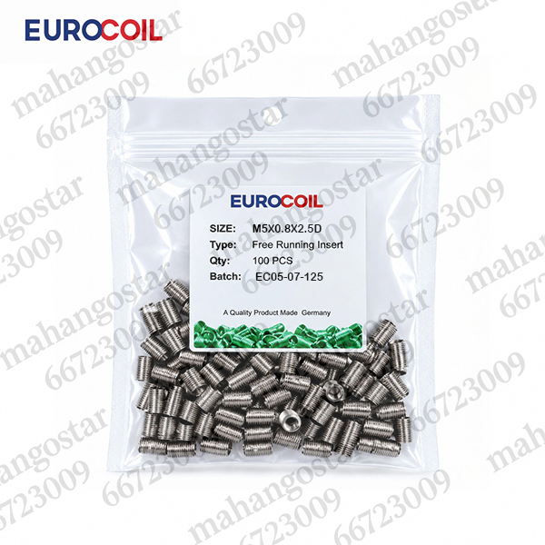 فنر هلی کویل EUROCOIL سایز M5×0.8×2.5D